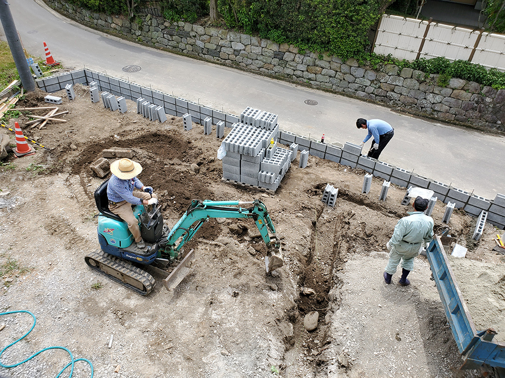 外構工事中！家庭菜園用畑を作ります！|福岡県久留米市